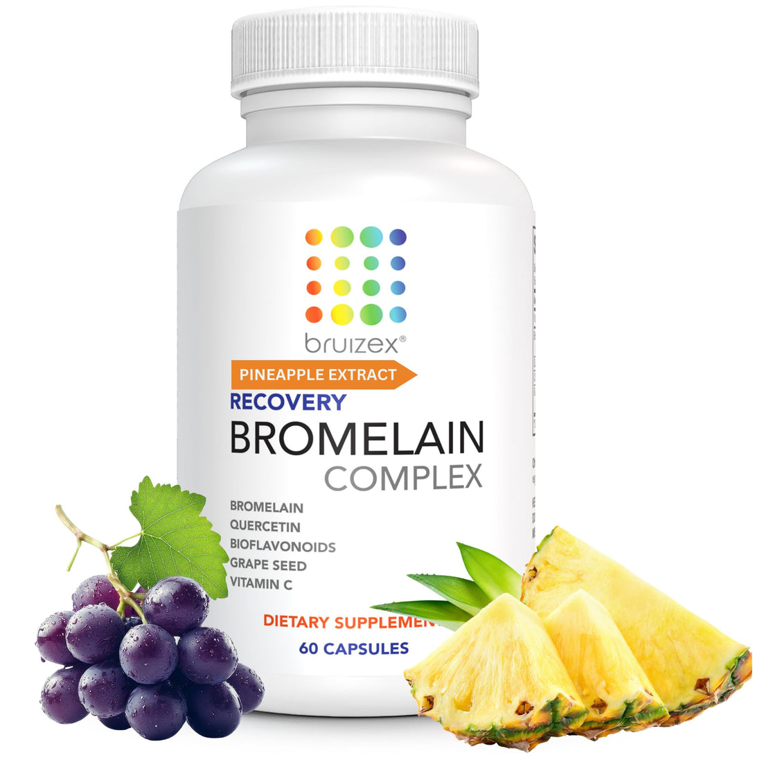 Bromelain & Quercetin Recovery Complex I Post Surgery Recovery I Bruising, Swelling Relief, Lymphatic Drainage I Post 360 lipo, BBL, Liposuction, Tummy Tuck I Non GMO 60 caps