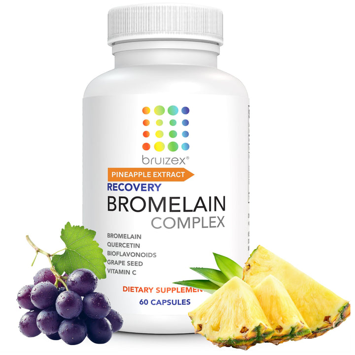 Bromelain & Quercetin Recovery Complex I Post Surgery Recovery I Bruising, Swelling Relief, Lymphatic Drainage I Post 360 lipo, BBL, Liposuction, Tummy Tuck I Non GMO 60 caps