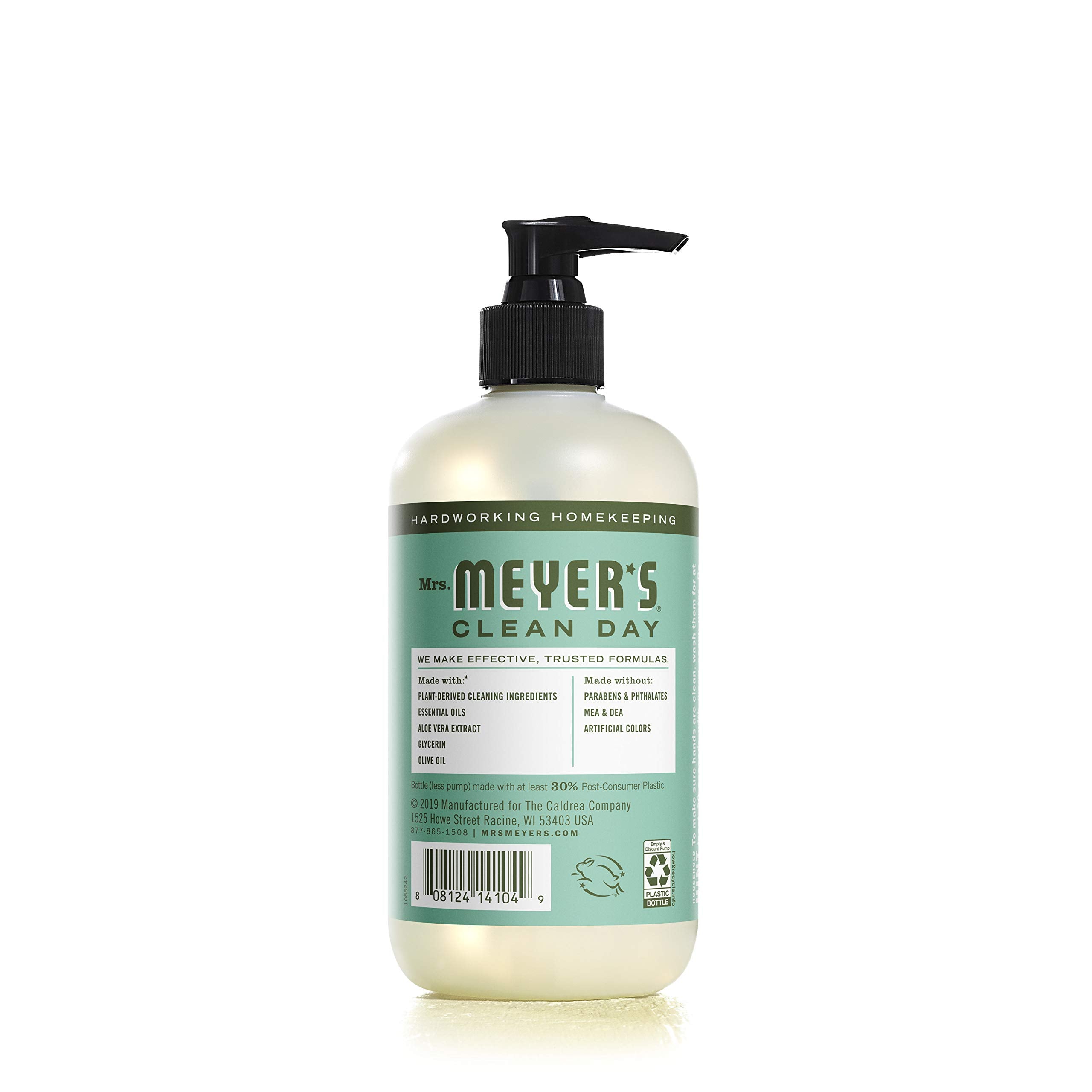 Mrs. Meyer's Clean Day Liquid Hand Soap, Basil, 12.5-Ounce Bottles (Case of 6)