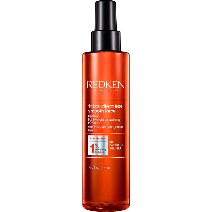 Redken Frizz Dismiss Smooth Force | For Frizzy Hair | Lightweight Smoothing Lotion Spray Detangles & Protects Against Frizz | Sulfate Free | 5 Fl Oz, 6.8 fl. oz