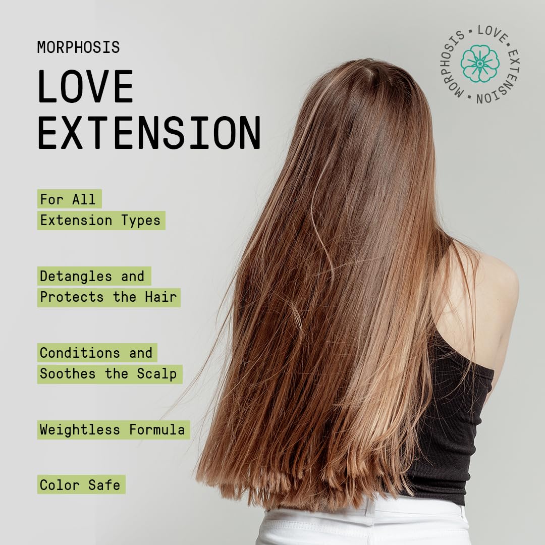 FRAMESI Morphosis Love Extension Shampoo 8.4 fl oz, Shampoo for Hair Extensions and Wigs, Natural Ingredients, Gently Cleanses and Hydrates, Color Safe