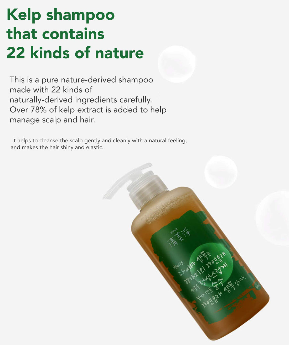 [ChungMiJung] Kelp Small Scalp Shampoo Dandruff Shampoo 500ml-organic 18 Ingredients from Nature for Sensitive Skin Korean Skincare,16.91 Fl oz (Pack of 1)