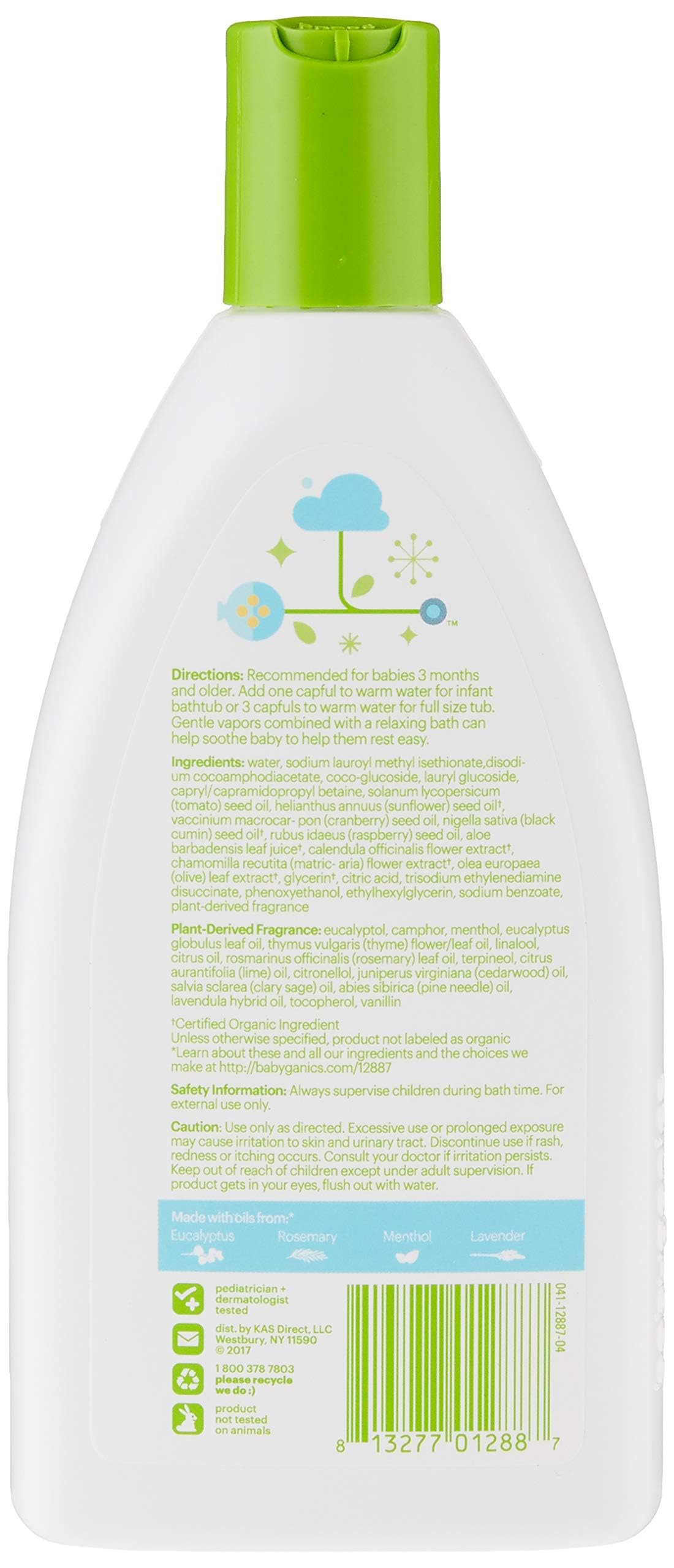 BabyGanics Vapor Bubble Bath -12oz