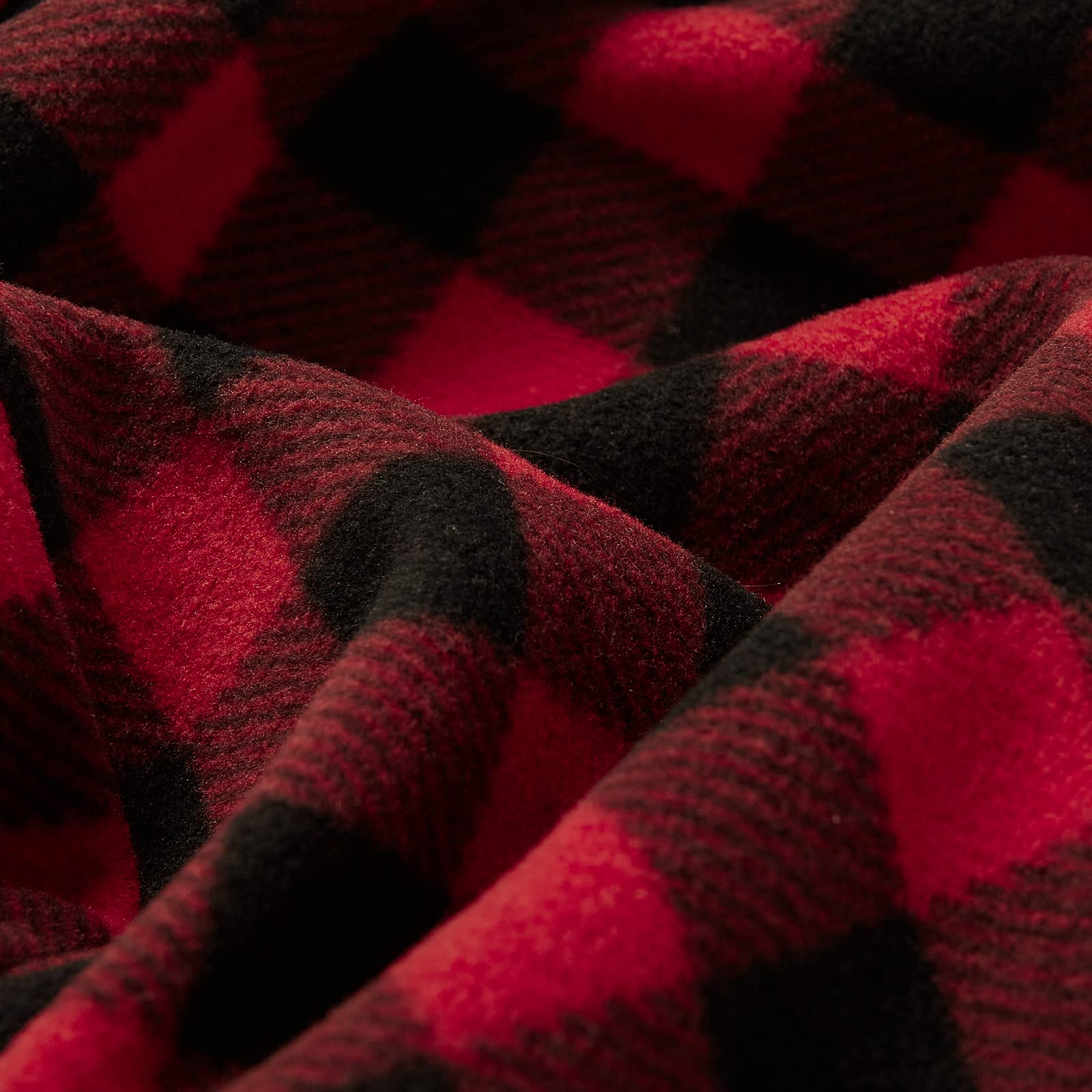 DaysU Micro Fleece Baby Sleep Sack 12-18 Months with Long Sleeves 1.5 TOG, Plush Warm Baby Wearable Blanket with 2-Way Zipper, Unisex Sleeping Bag for Toddler, Buffalo Plaid