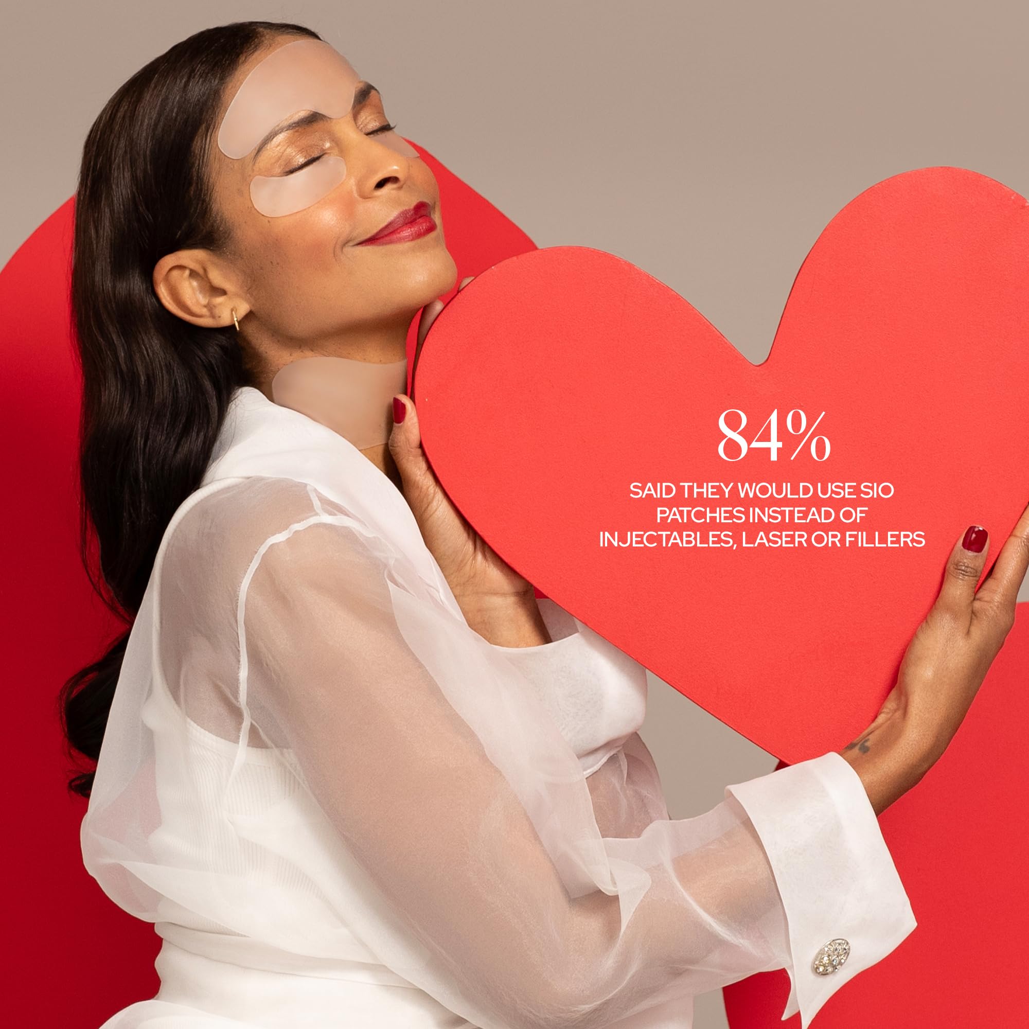 SiO Beauty FaceLift - Reusable Anti-Wrinkle Patches for Neck, Forehead, Eye & Smile - Overnight Smoothing Silicone for Fine Lines, Wrinkles, and Aging