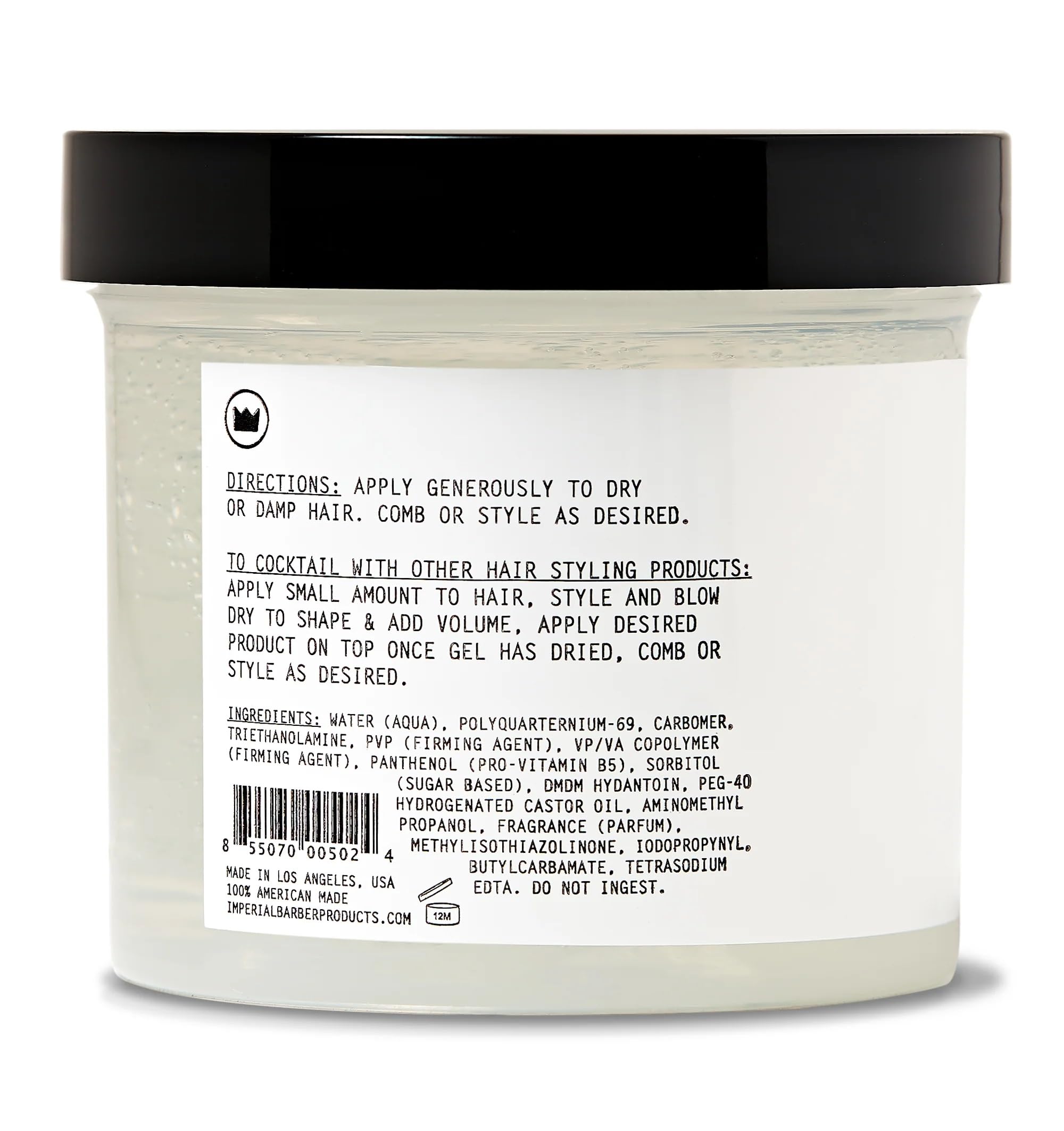 Imperial Barber Grade Products Gel Pomade, 12 oz