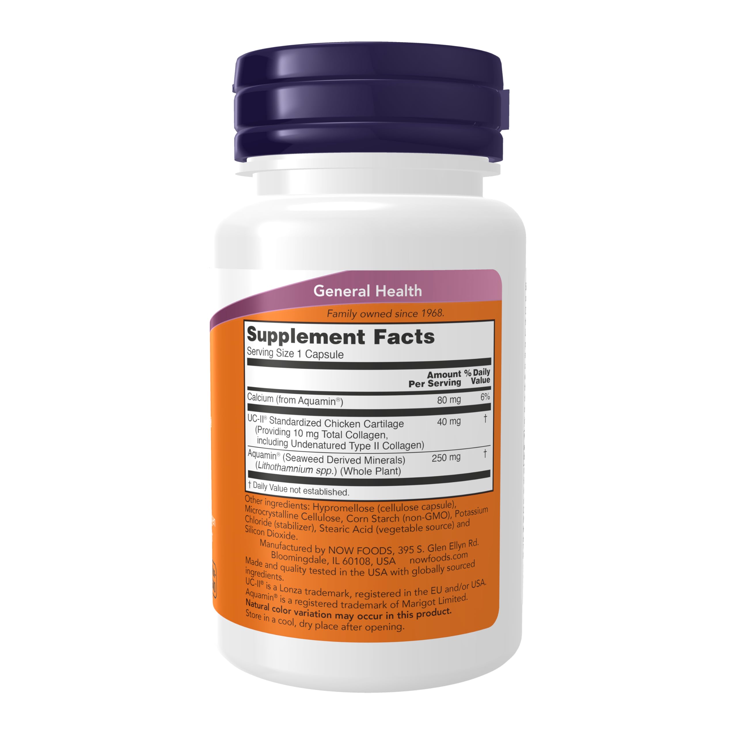 NOW Foods Supplements, UC-II Type II Collagen with Undenatured Type II Collagen, 60 Veg Capsules