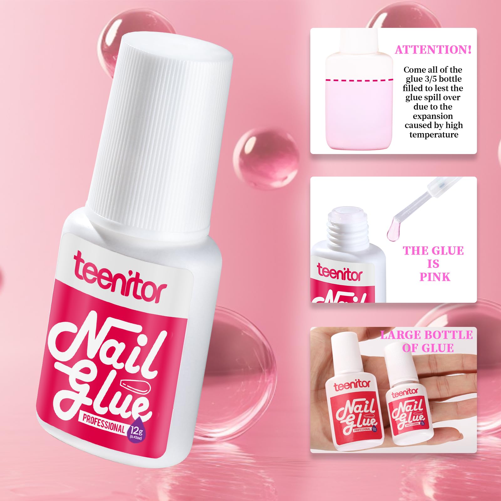 Teenitor 600 Pcs Clear Coffin Nail Tips, Acrylic Nail Kit, Clear Press On Nails, Long Fake Nails Coffin Nail Tips Full Cover, Acrylic Nail Clipper Nail Stand for False Nails