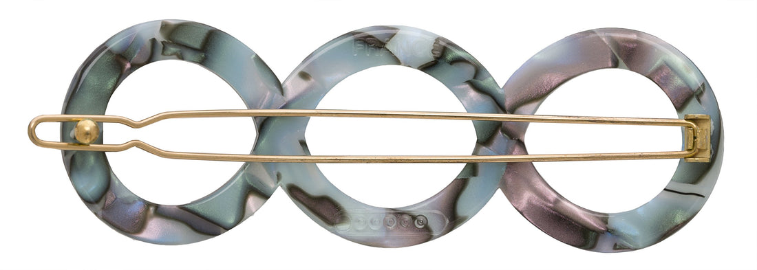 South Sea: France Luxe Triple Circle Tige Boule Barrette - South Sea