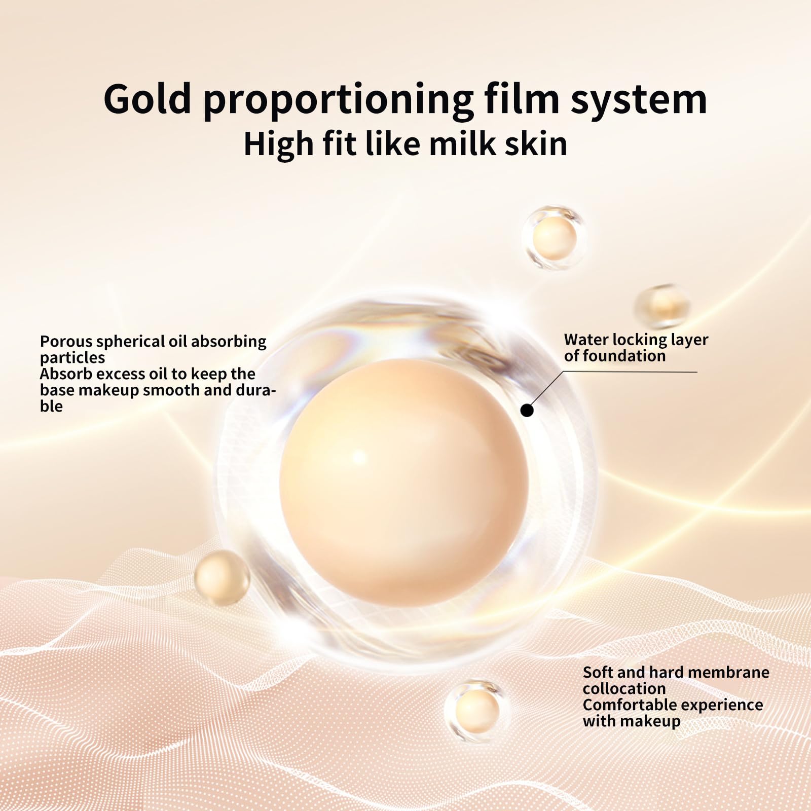 BLUE LOVE Cushion Liquid Foundation - Lightweight, Long-Lasting Concealer & Tinted Moisturizer for Flawless Face Makeup, Perfect for Mature Skin (Ivory)