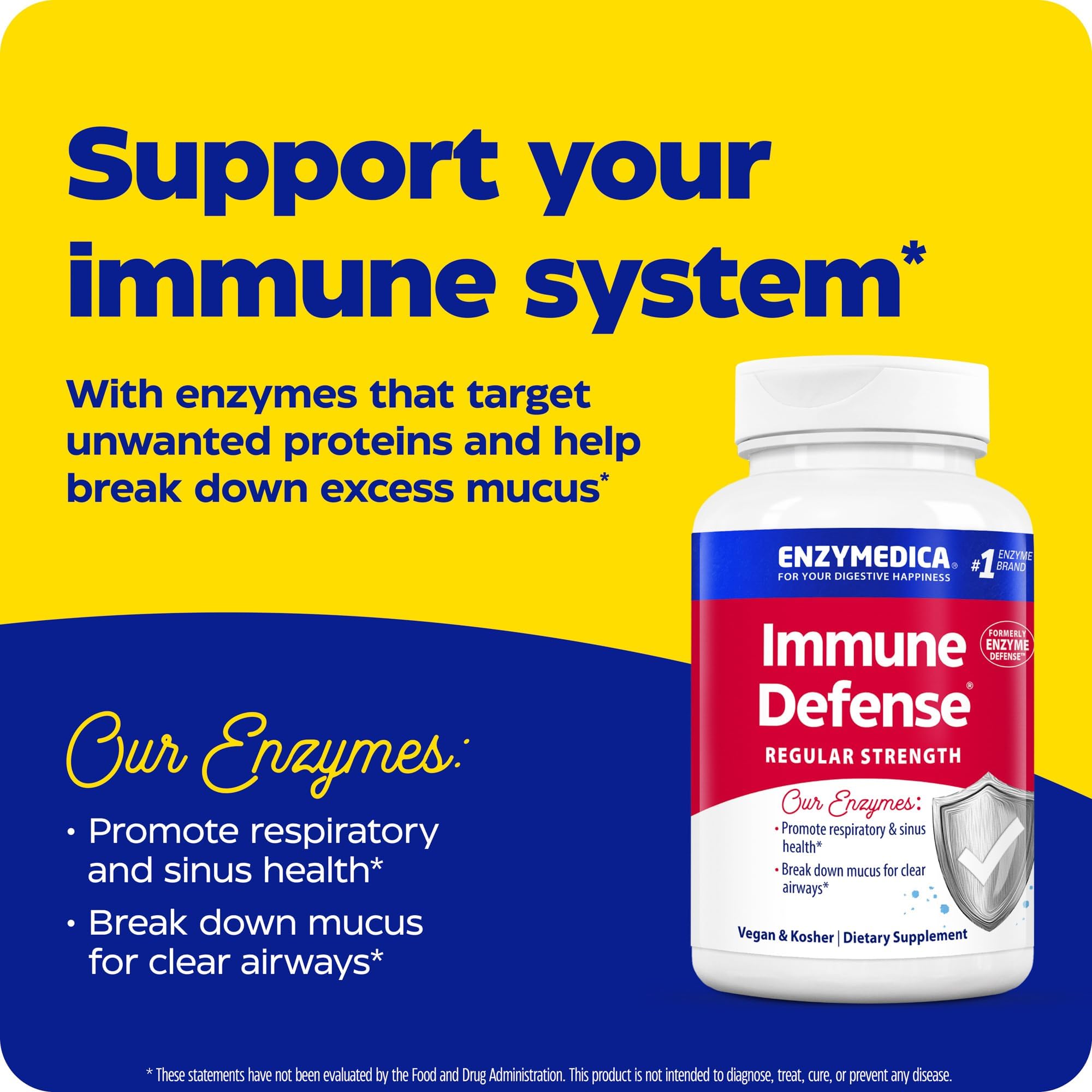 ENZYMEDICA Enzyme Defense Capsules, 120 Count