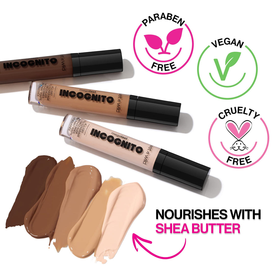 wet n wild Mega Last Incognito All-Day Full Coverage Liquid Matte Concealer, Light Beige, 0.18 Ounce