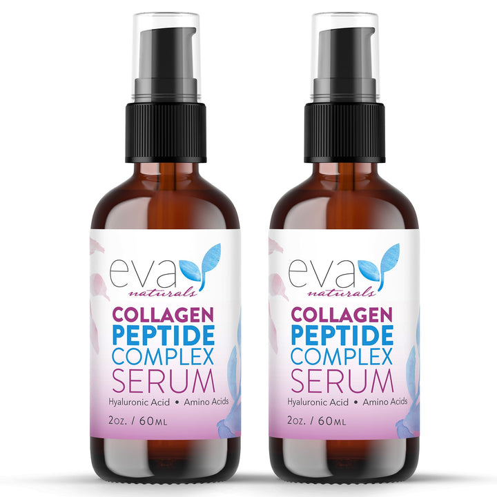 Eva Naturals Collagen Peptide Serum - Anti-Aging, Dark Spot Corrector, Skin Hydrator, Unisex, 2 oz