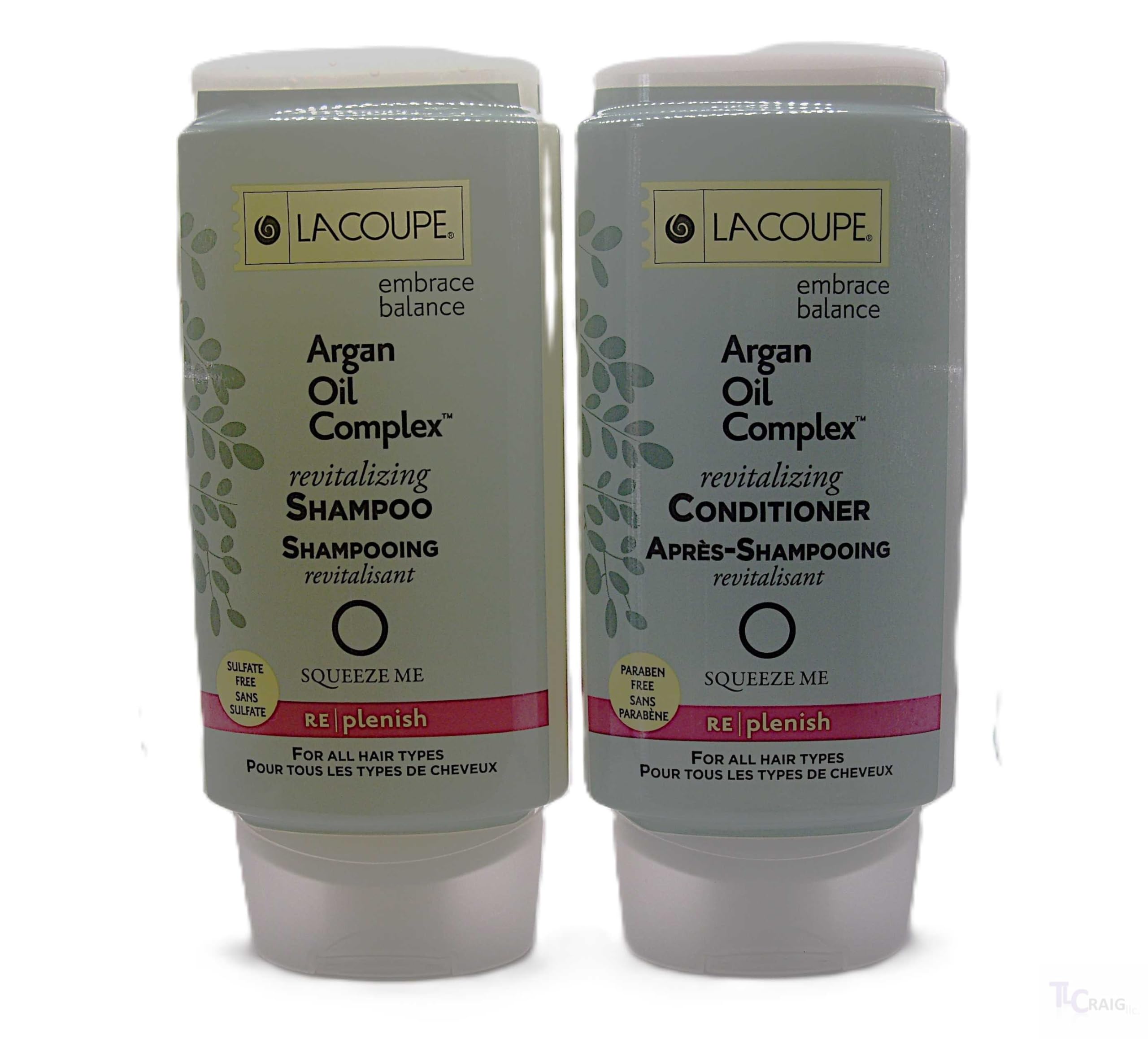 LACOUPE Emprace Balance Argon Oil Complex Revitalizing Shampoo and Conditioner