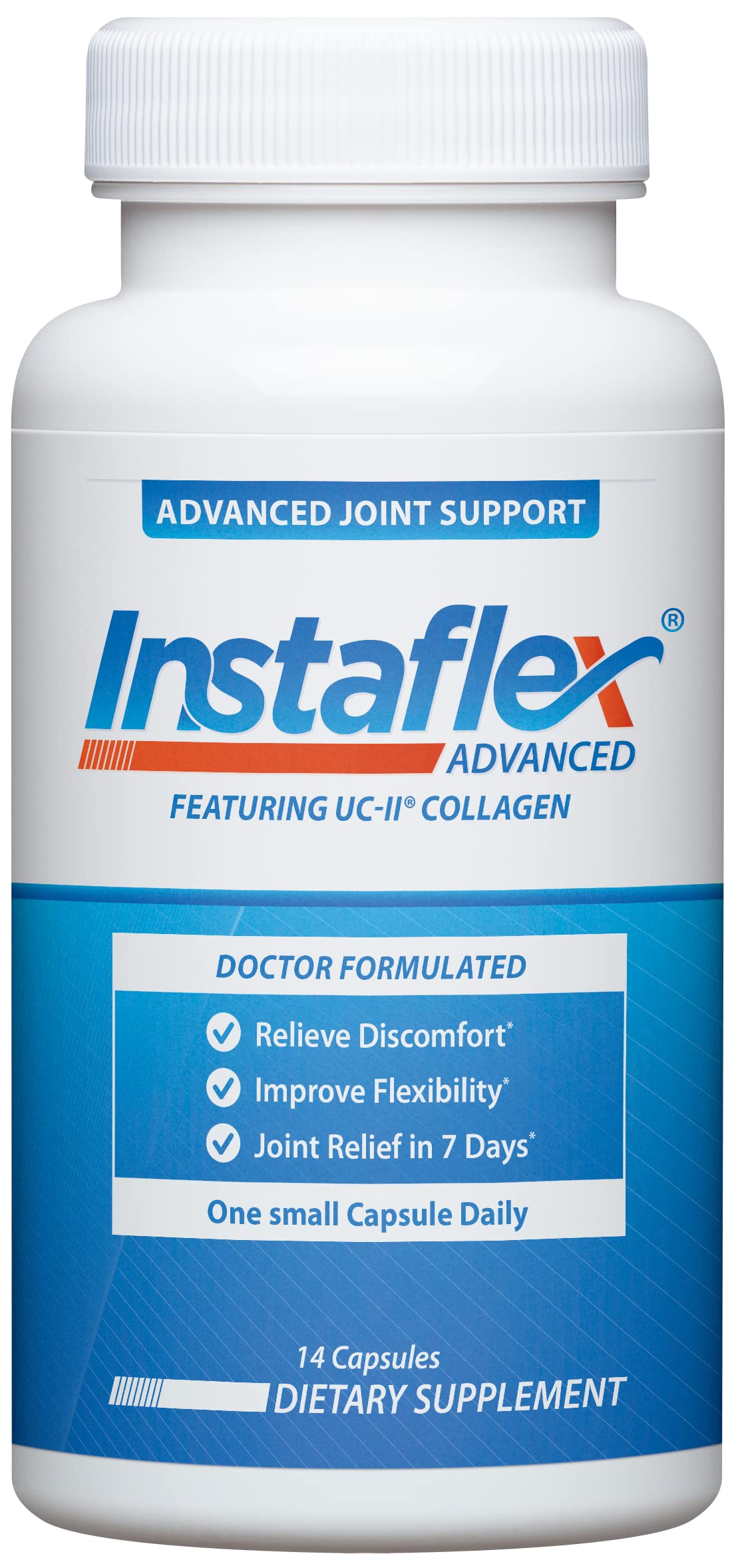 Instaflex Advanced Joint Support - Doctor Formulated Joint Relief Supplement, Featuring Collagen & 5 Other Joint Discomfort Fighting Ingredients - 14 Count