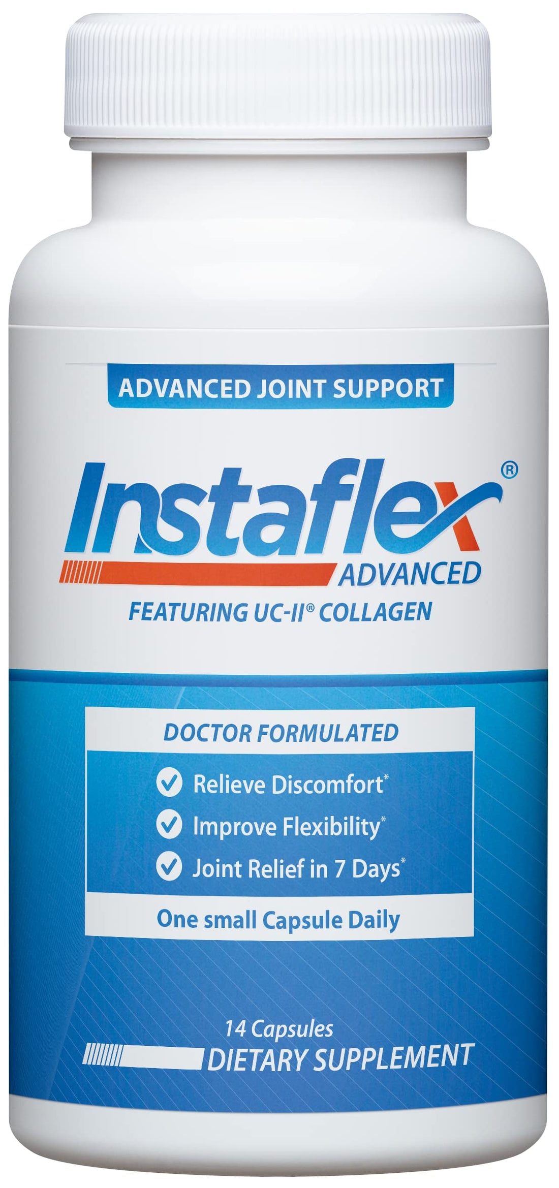 Instaflex Advanced Joint Support - Doctor Formulated Joint Relief Supplement, Featuring Collagen & 5 Other Joint Discomfort Fighting Ingredients - 14 Count