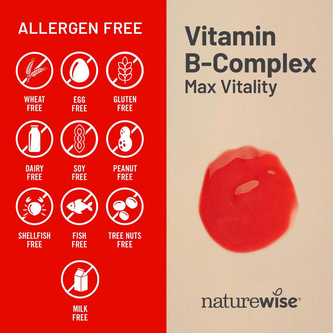 NatureWise Vitamin B Complex for Women and Men - with Folic Acid Biotin B1 B2 B3 B6 B12 - Support Cellular Energy & Mental Clarity - Gluten & Dairy Free, Non-GMO - 60 Softgels[2-Month Supply]