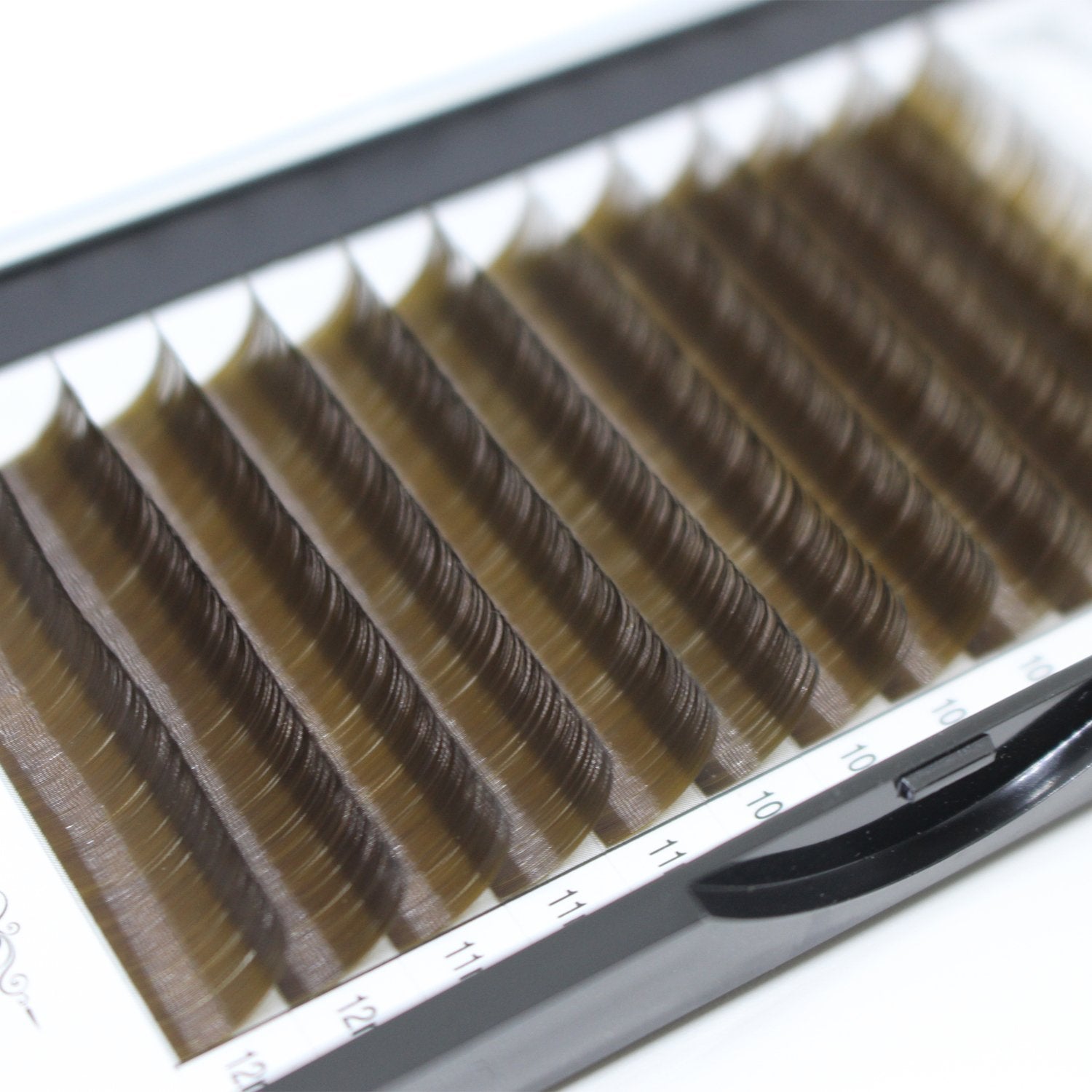 Scala Thickness 0.10mm C Curl Light Brown/Dark Brown/Black-Brown False lashes Individual Eyelash Extension Natural False Eyelashes (10mm, Dark Brown)