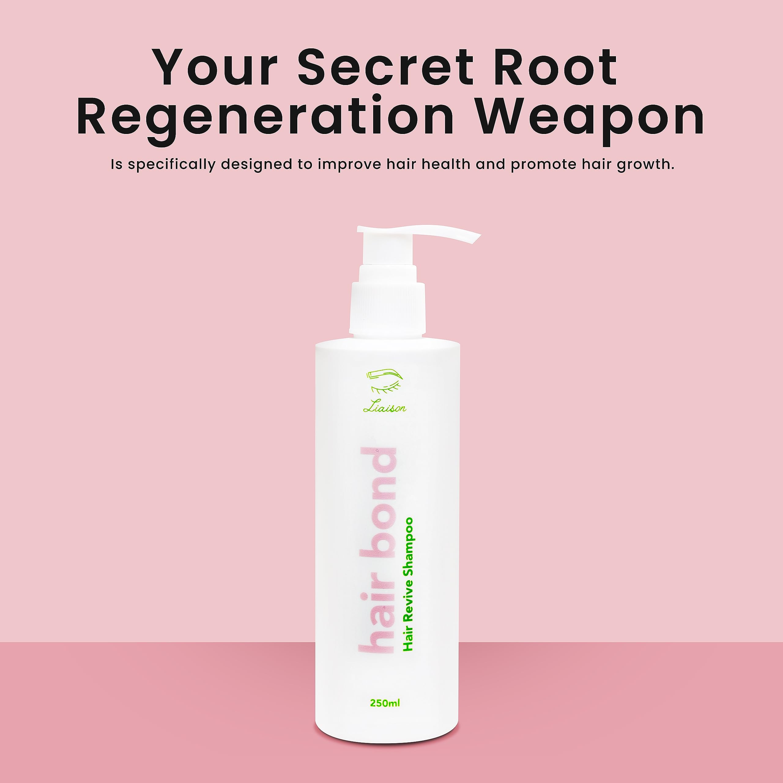 Liaison Hair Bond Shampoo for Women with Sea Buckthorn, Olive & Peppermint Oil - Promotes Strong, Thicker and Healthier Hair Growth - Nourishing and Hydrating (1 Pack)