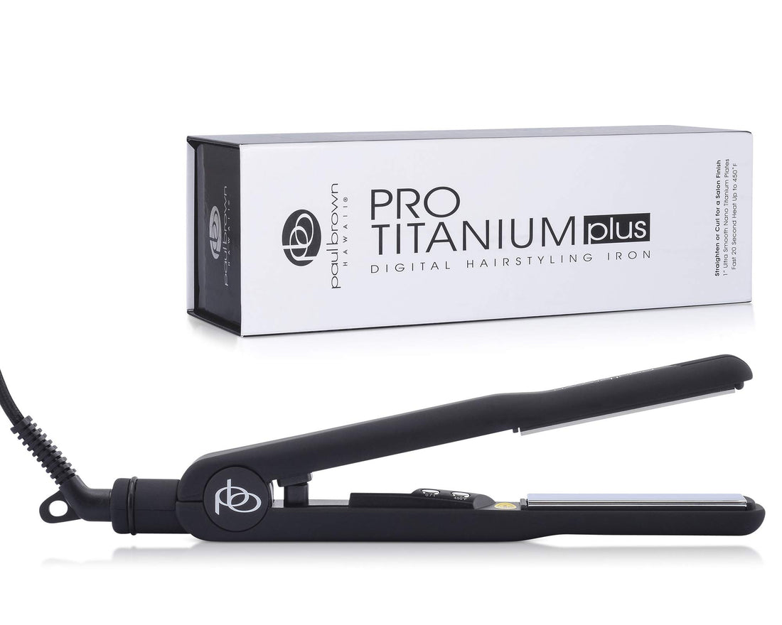 Paul Brown Hawaii Pro Titanium Plus Digital Hairstyling Iron, 1 Inch