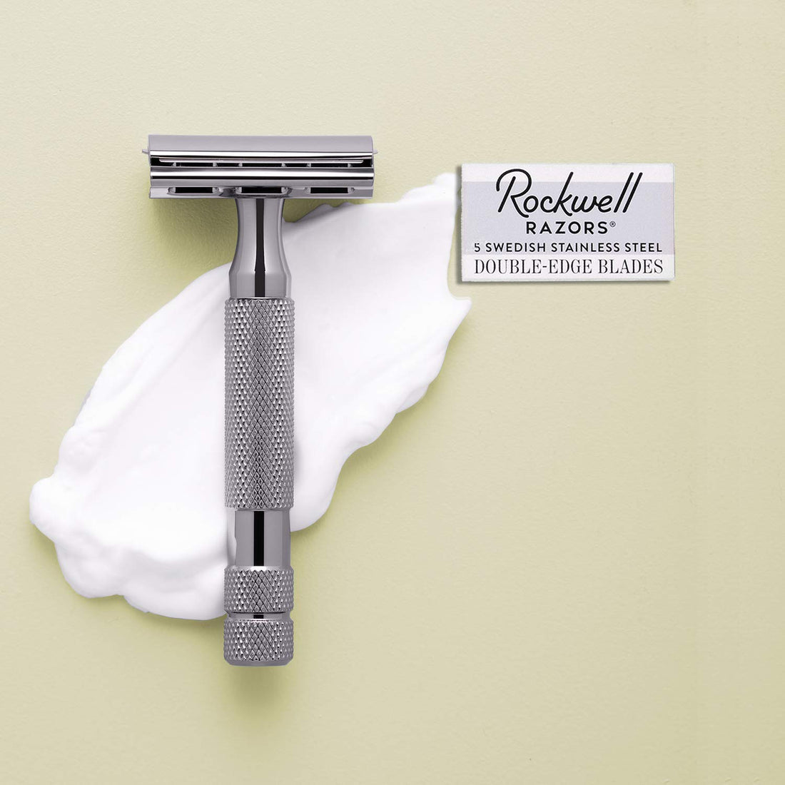ROCKWELL RAZORS 2C Razor with 5 Blades, 6 Piece Set, Gunmetal Chrome