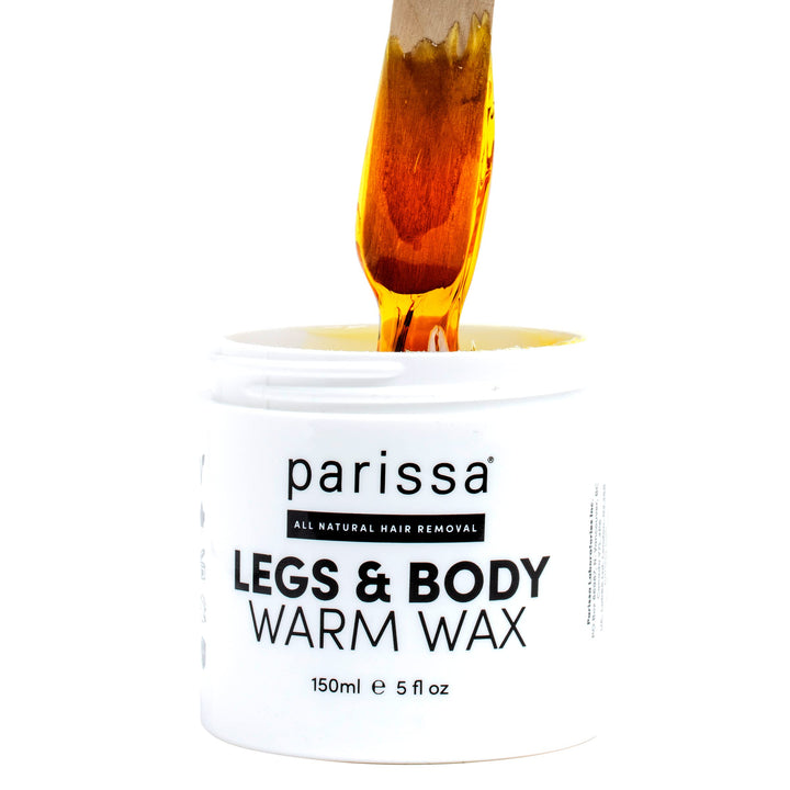 Parissa Premium Legs & Body Warm Wax Kit, Salon-Style Microwavable Formula for Coarse Hair Removal on Face or Body, At-Home Waxing Kit | Made In CANADA