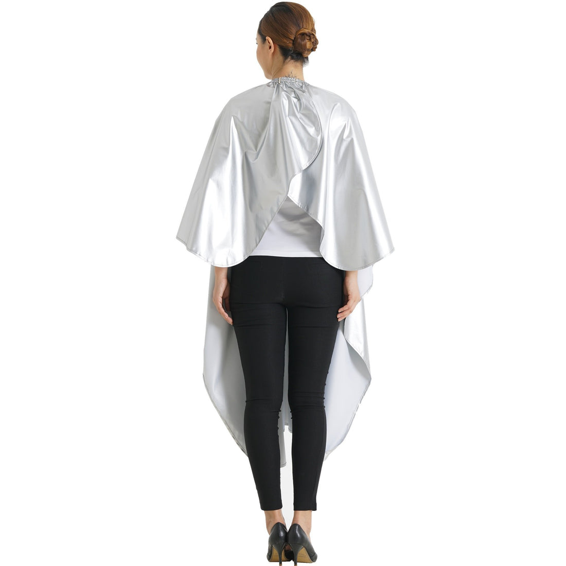 Silver : SMARTHAIR Professional Salon Cape Polyester Haircut Apron Hair Cut Cape,54”x62”,Silver,C012001B-S
