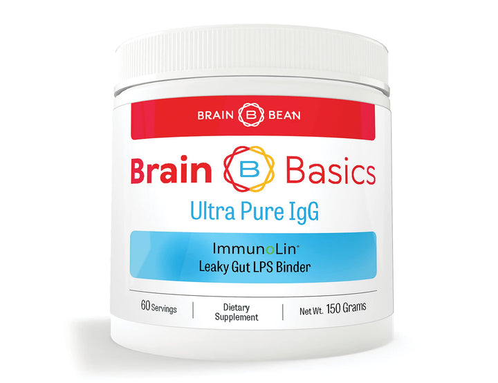 Brain Basics Ultra Pure IgG Supplement - Dairy-Free Supplement IgG-Immunolin Powder, Blended Vitamin & Mineral Supplements, 150g, 60 Servings