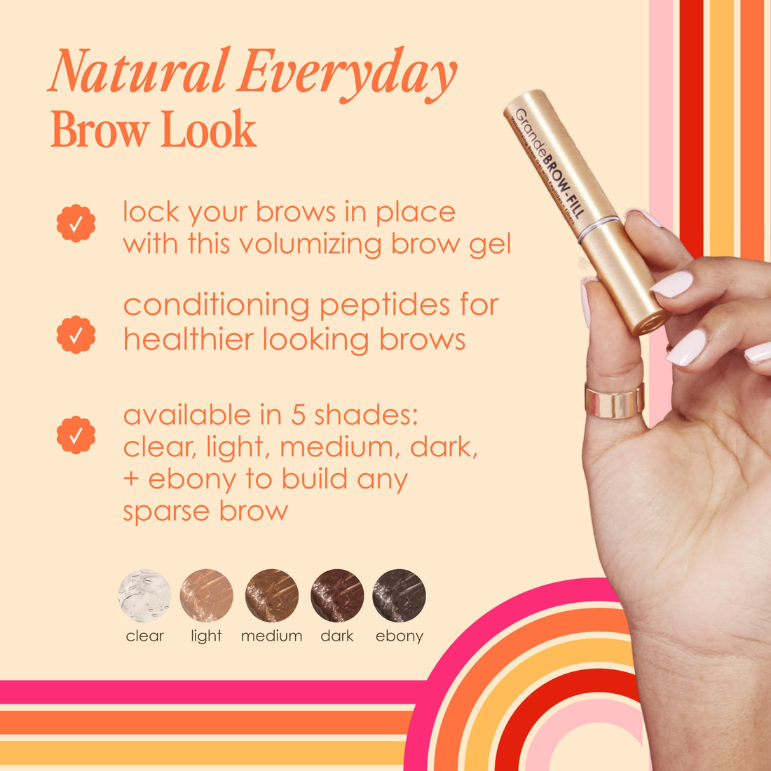 Grande Naturals Brow Gel, Light, 0.14 Ounce