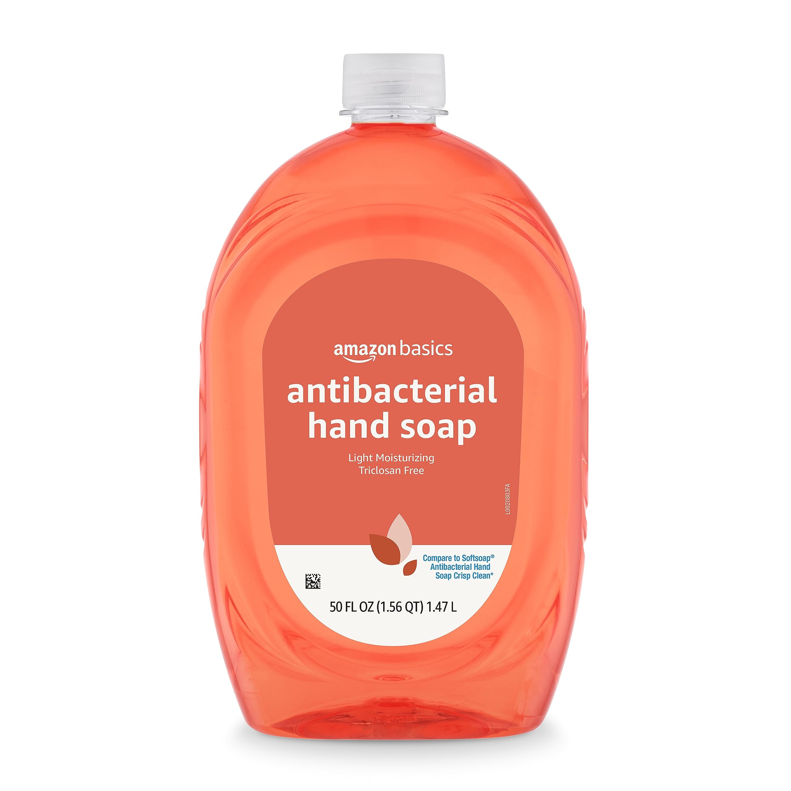 Amazon Basics Antibacterial Liquid Hand Soap Refill, Light Moisturizing, Triclosan-Free, Citrus, 50 Fl Oz (Pack of 2) (Previously Solimo)