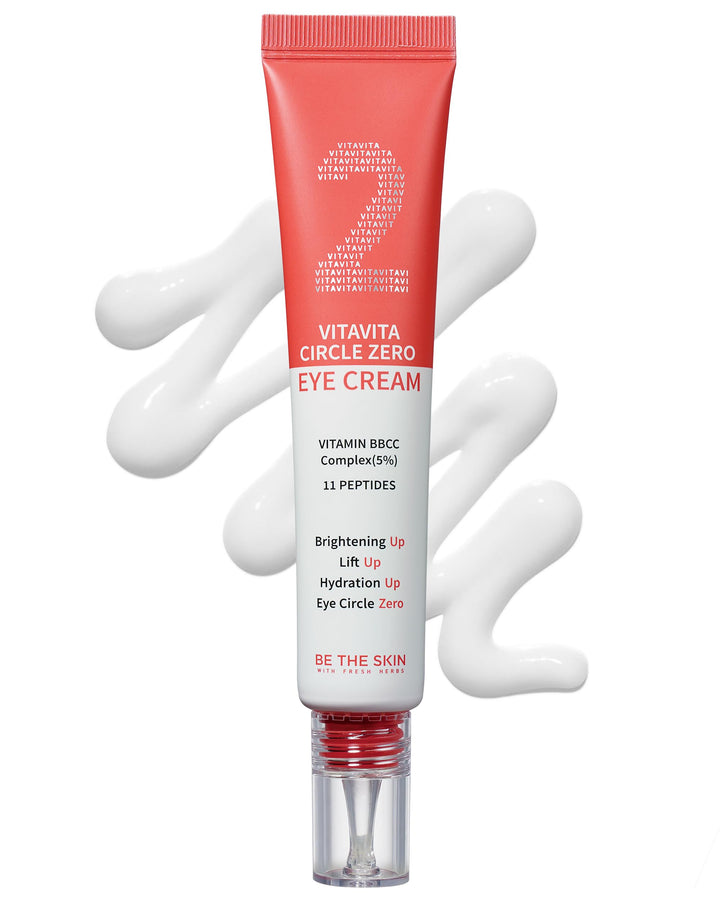 BE THE SKIN Vitavita Circle Zero Eye Cream - Radiance Dark Circle Under Eye Cream with Vitamin B, C, Niacinamide, 11 Peptides - Anti Aging, Wrinkle Reducer, 1.01oz.
