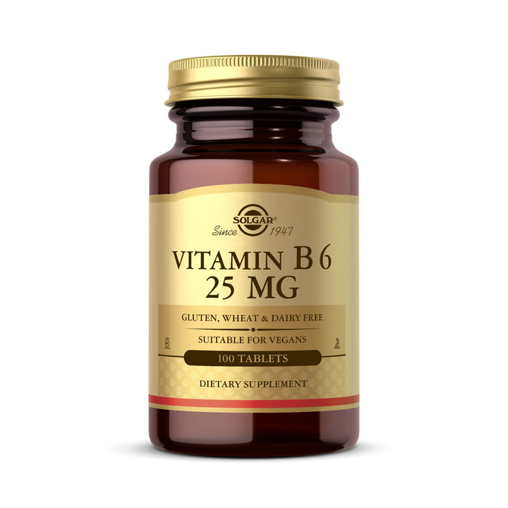 Solgar Vitamin B6 25 Mg, 100 Tablets, 100 Count (Pack of 12)