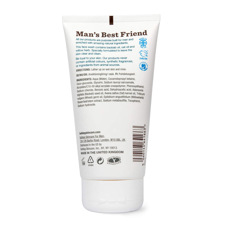 Bulldog Mens Skincare and Grooming Sensitve Face Wash, 5 Ounce