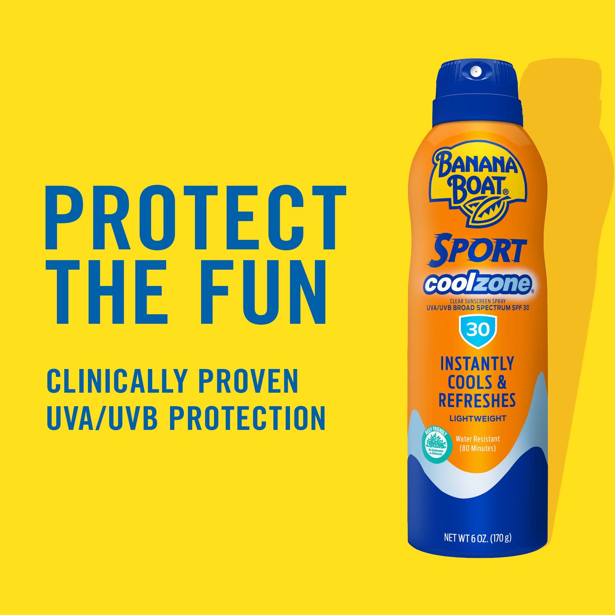 Banana Boat Sport Performance Coolzone Broad Spectrum UltraMist Sunscreen Spray - SPF 30-6 Ounce Twin Pack