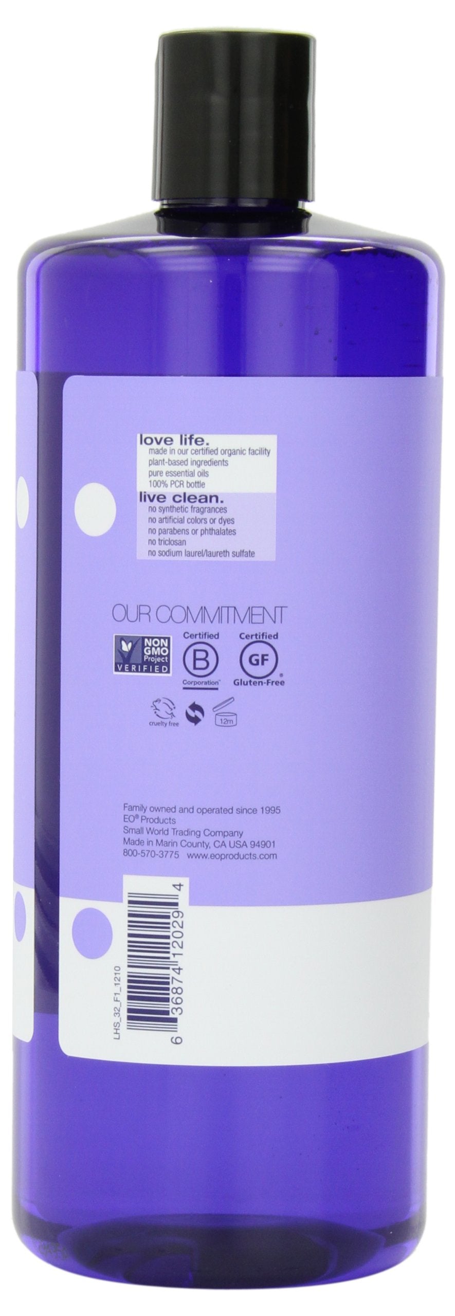 EO Botanical Liquid Hand Soap Refill, French Lavender, 32 Ounce (Pack of 2)