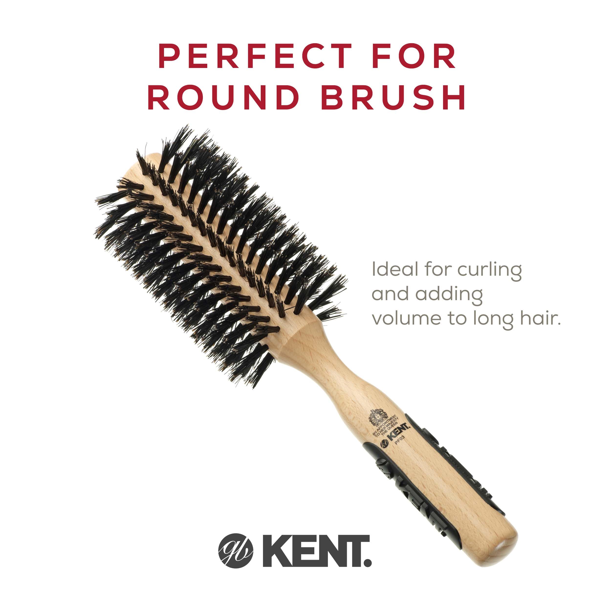 Kent Pure Bristle Medium Radial Brush, Wood