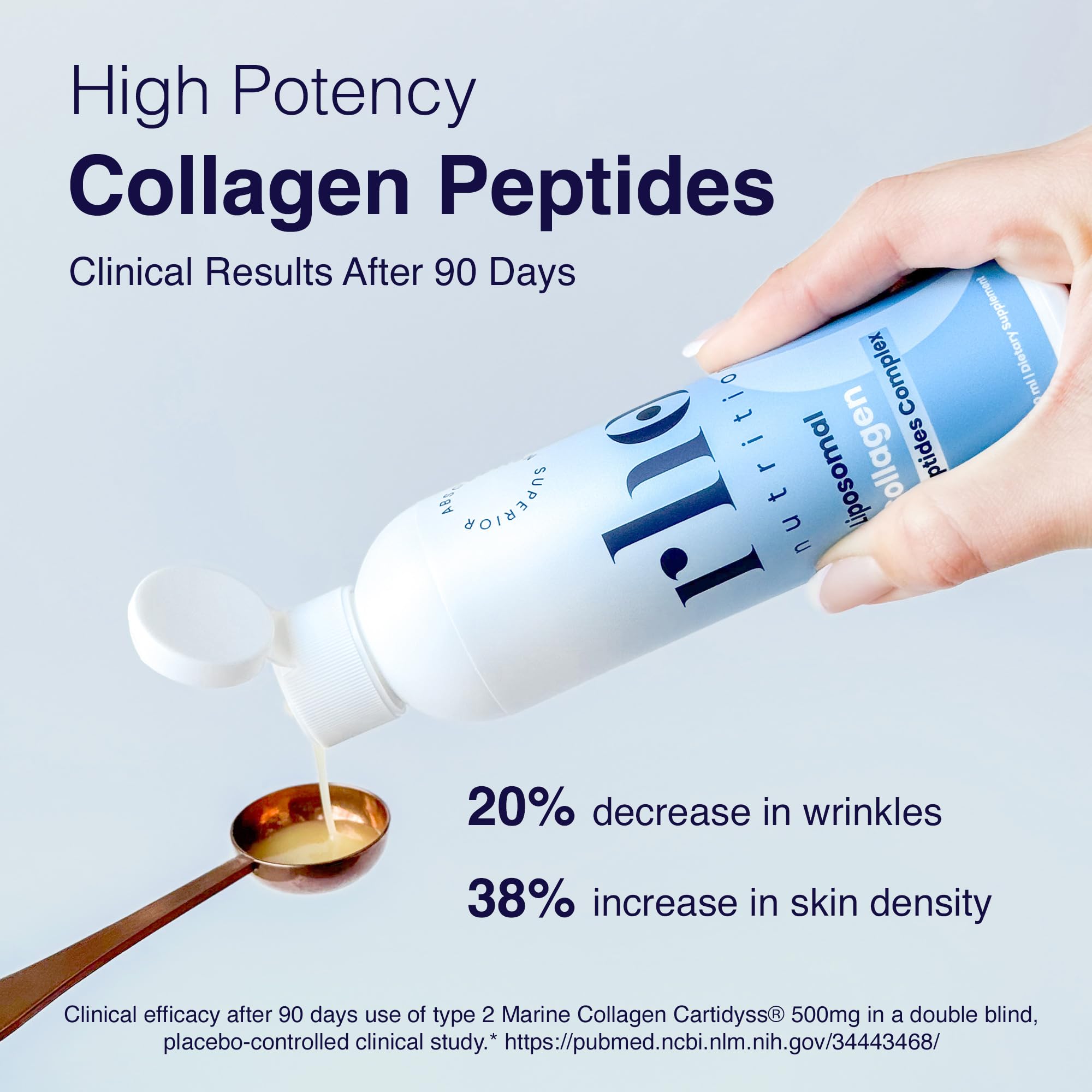 Rho Nutrition Liposomal Collagen Peptides - High-Absorption Liquid Collagen Supplement - Supports Skin Elasticity, Joint Health, and Overall Vitality for Healthy Aging, 5 fl oz