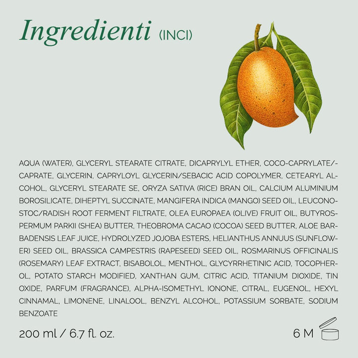 L'Erbolario Sun and Open Air - Brightening Body Cream with Mango Oil