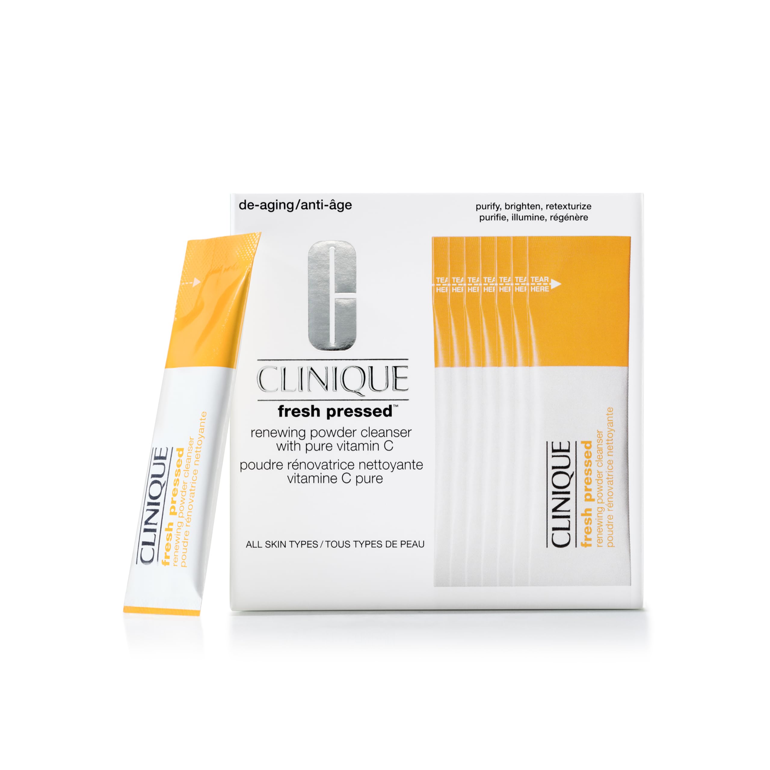 Clinique Fresh Pressed Renewing Powder Cleanser With Pure Vitamin C + Salicylic Acid | Purifying + Brightening