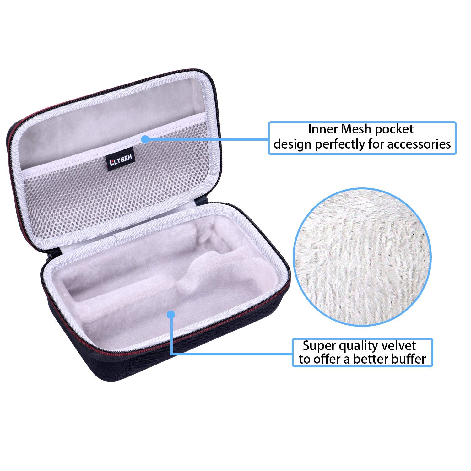 LTGEM EVA Hard Case for Philips Norelco Bodygroomer BG5025/49 back body hair shaver trimmer - Travel Protective Carrying Storage Bag