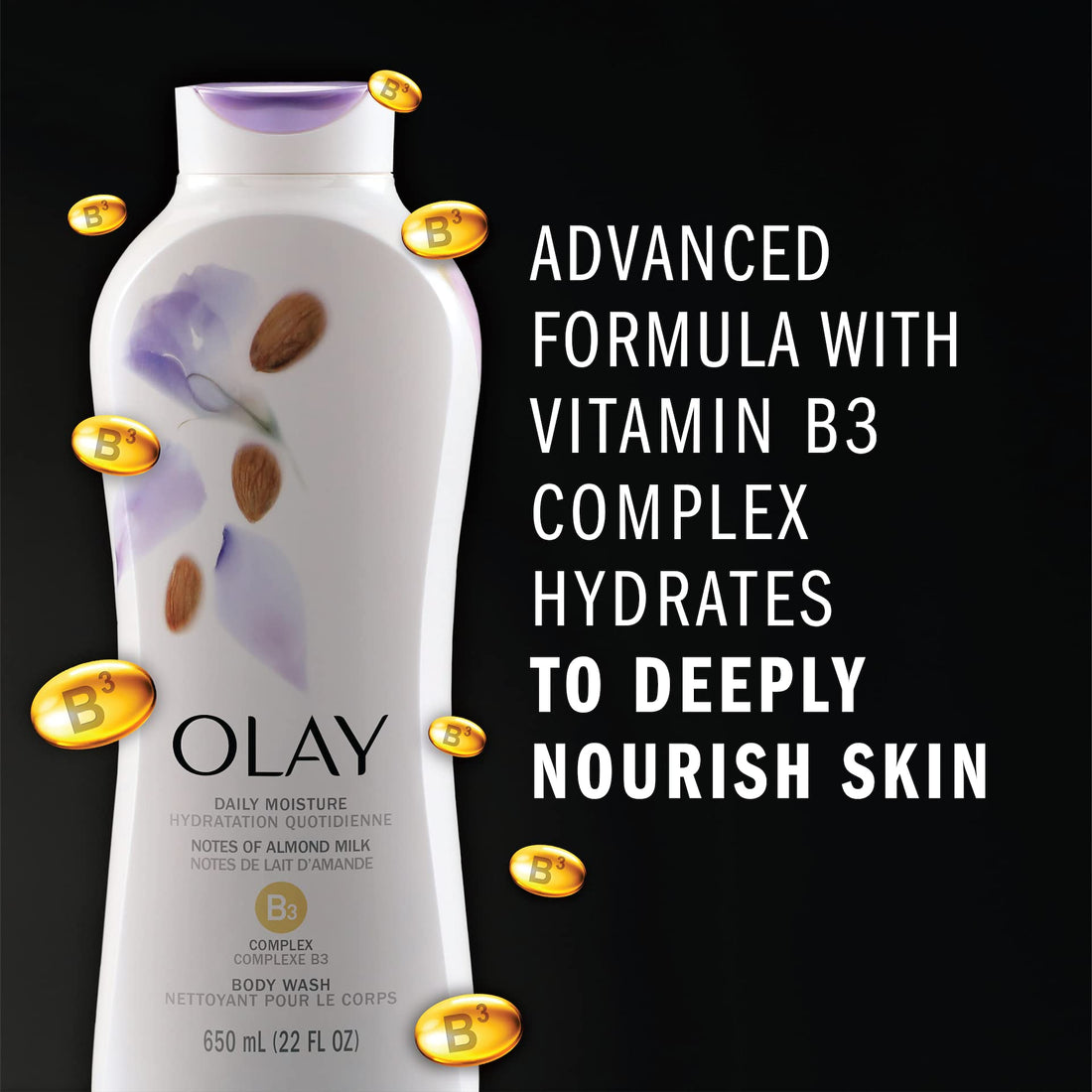 Daily Moisture Almond Milk : Olay Daily Moisture with Almond Milk Body Wash, 22 oz, (4 Count)