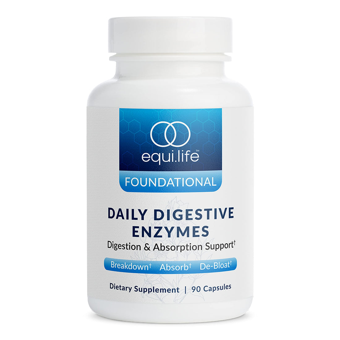 Equilife - Daily Digestive Enzyme, Gut Health Supplement, May Help Aid Bloating, Promotes Digestive Health & Gas Relief, Supports Nutrient Absorption, Formulated for Food Sensitivity (90 Servings)