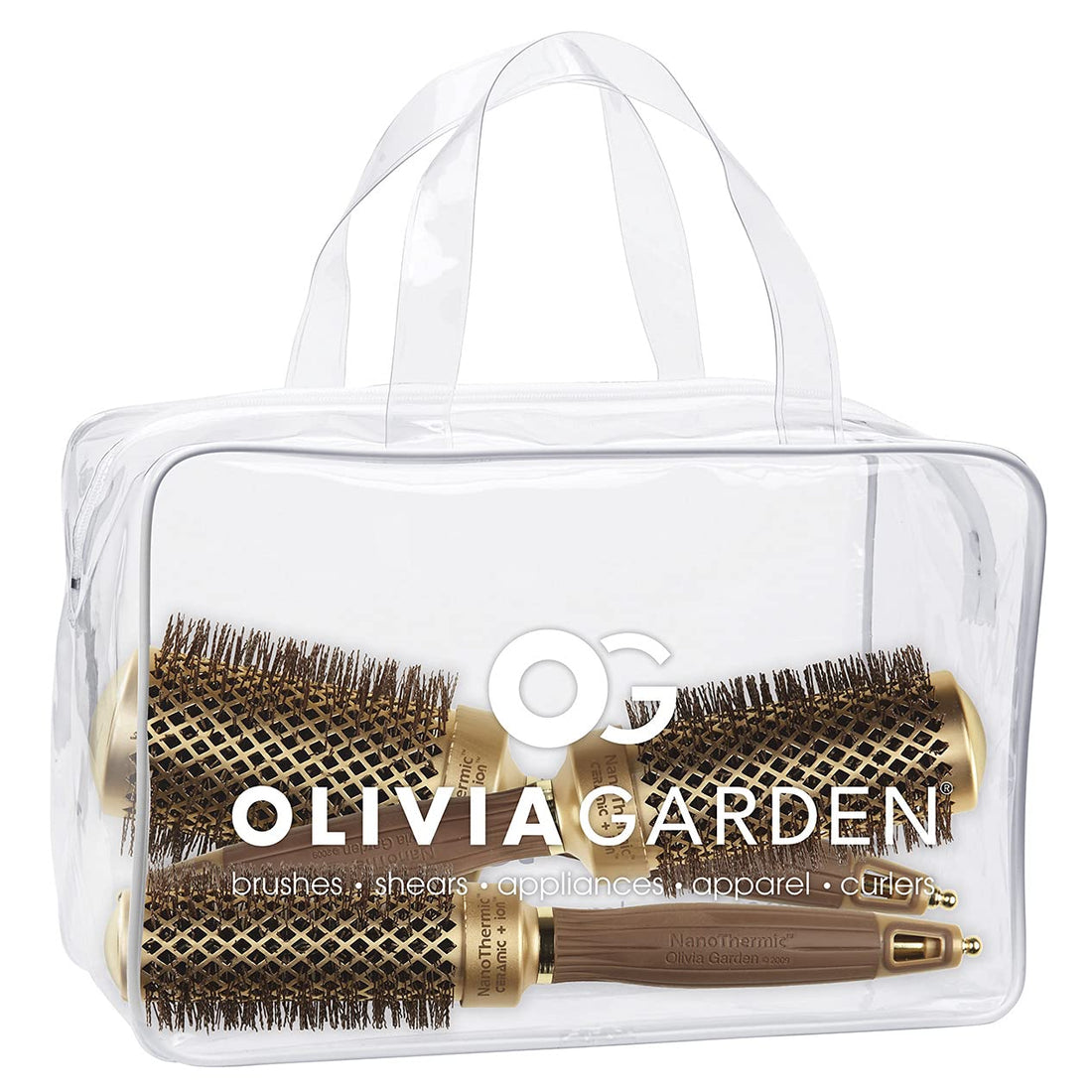 Olivia Garden NanoThermic Ceramic + Ion Round Thermal 3 Brush Kit