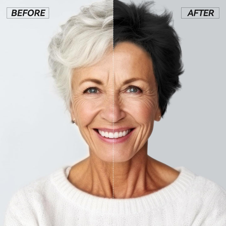 Natural Black Hair Dye Shampoo Instant & Easy 3-in-1 Hair Color Solution for Men and Women - Herbal Formula, Ammonia-free, Lasts 30 Days - 16.90 oz