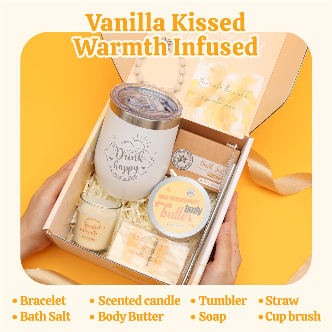# BFFLOVE Gift Set for Women Spa Gifts for Women, Sister, Best Friends | Birthday Gifts for Women | Vanilla Bath and Body Gifts Set for Women 6pcs Valentine's Day Gifts for Her