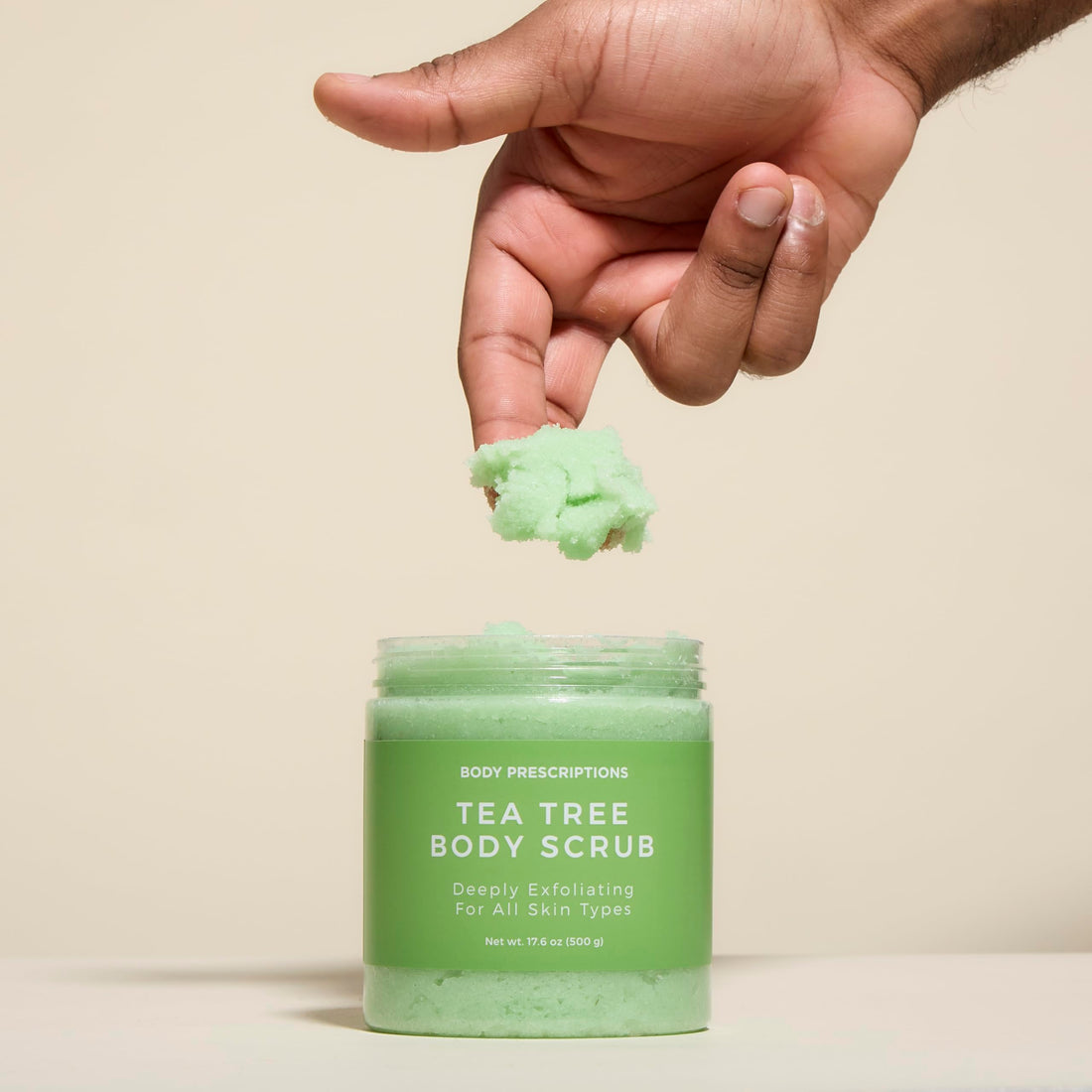 Body Prescription Deep Exfoliating Body Scrub - Cruelty-Free Formula for All Skin Types, 17.64 Ounce (Pack of 1), Tea Tree