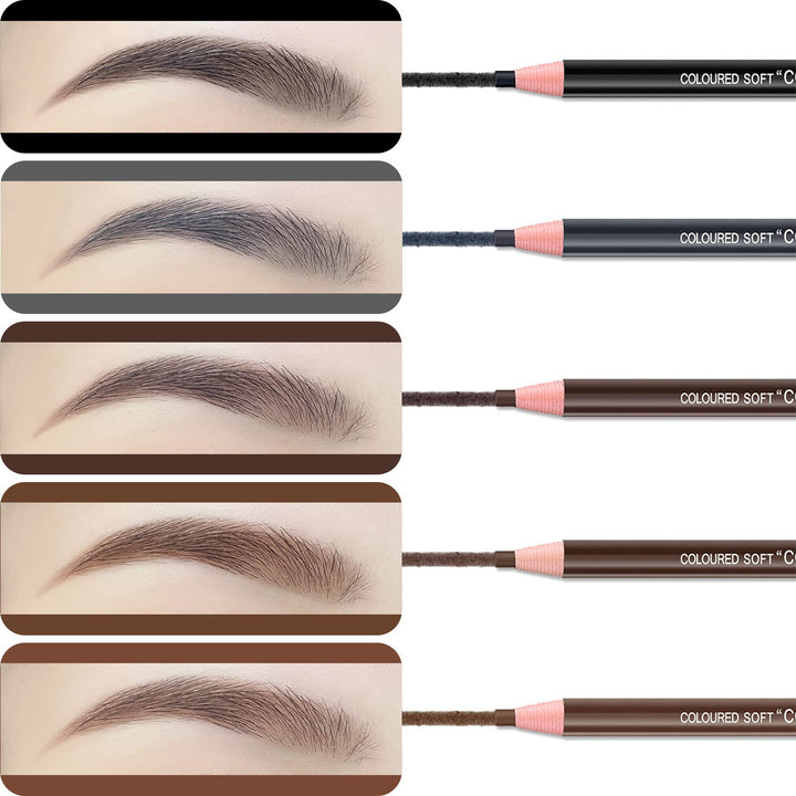 Pinkiou Eyebrow Pencils Microblading Peel-off Pencils Eyebrow Color Pens (Pack of 5)