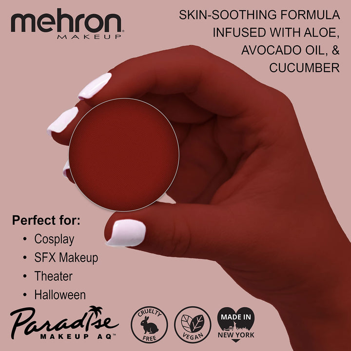 Mehron Makeup Paradise Makeup AQ Refill (.25 oz) (RED)