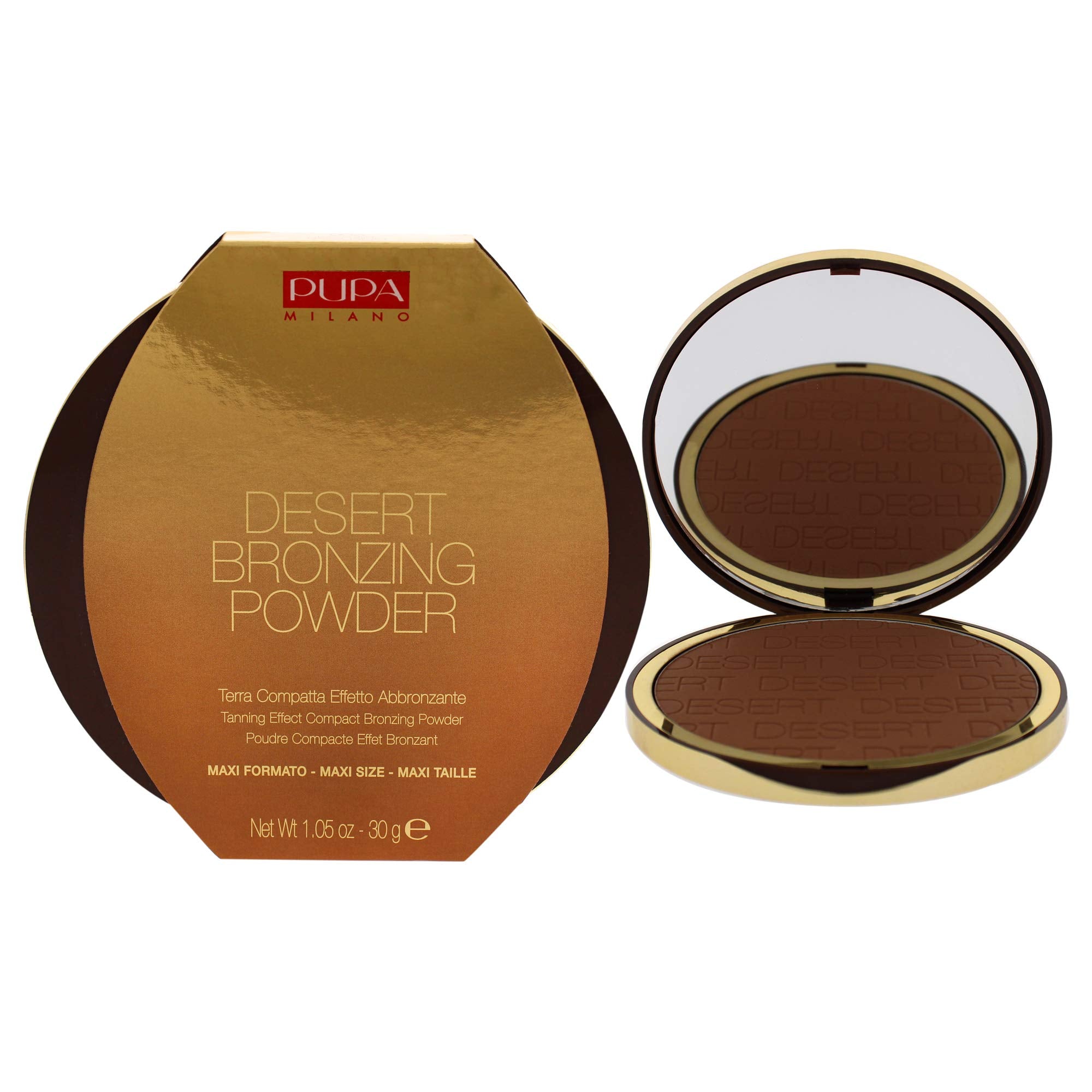 PUPA Milano Desert Bronzing Powder, 003 Amber Light for Women, 1.05 Oz