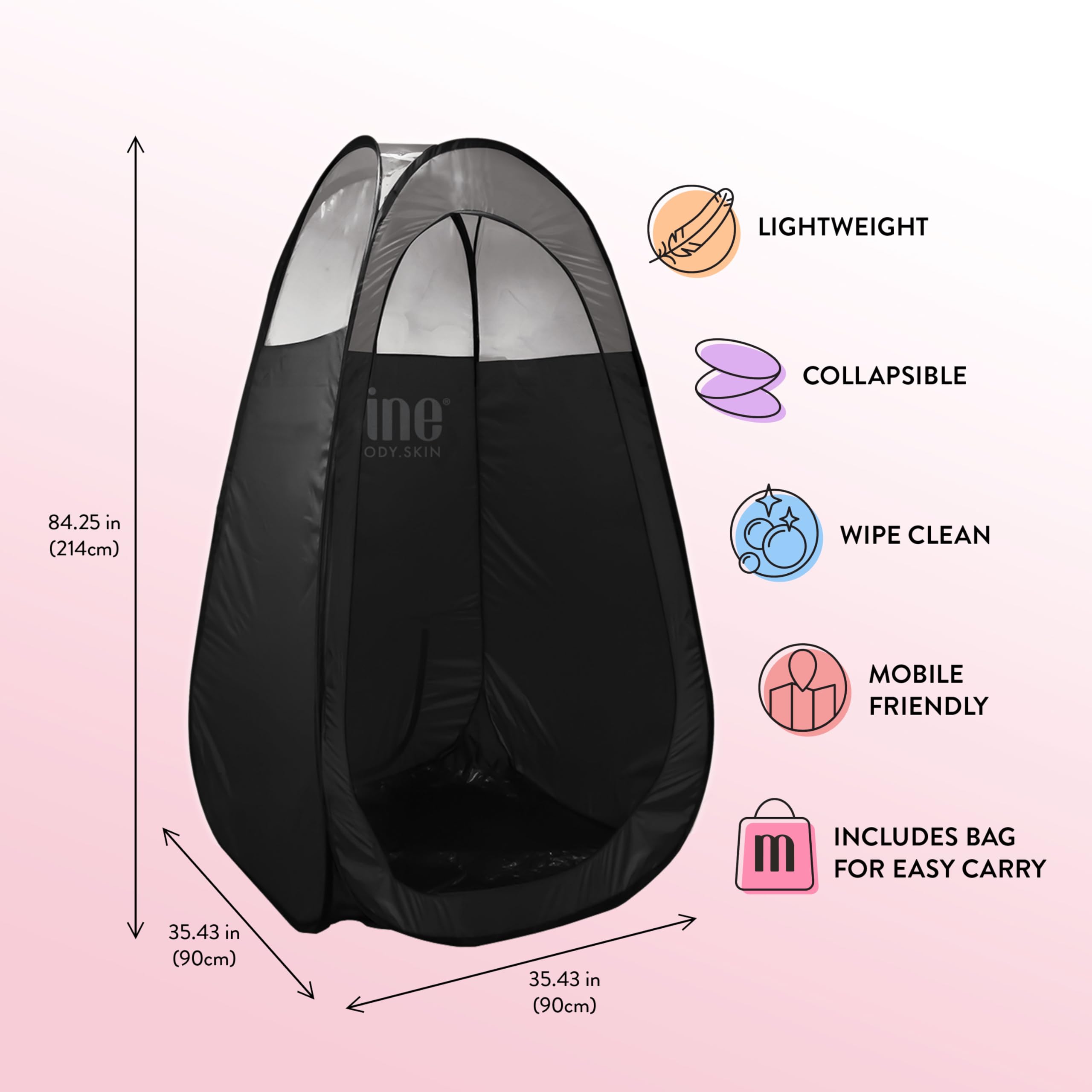 MineTan Tan.Easy Portable Pop Up Professional Tan Home Spray Tanning Booth Tent